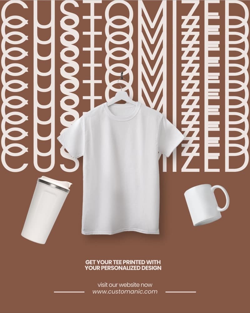 Create your own customized t-shirts, mugs & tumblers.